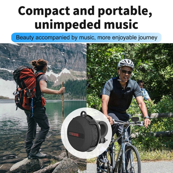 BT368 LED Digital Display Outdoor Portable IPX65 Water-resistant Bluetooth Speaker(Blue)