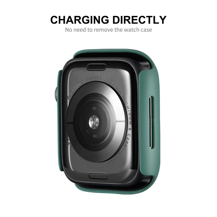 ENKAY Hat-Prince PC Frame + Full Coverage PMMA HD Screen Protector Film For Apple Watch Series 8 / 7 45mm(Transparent)