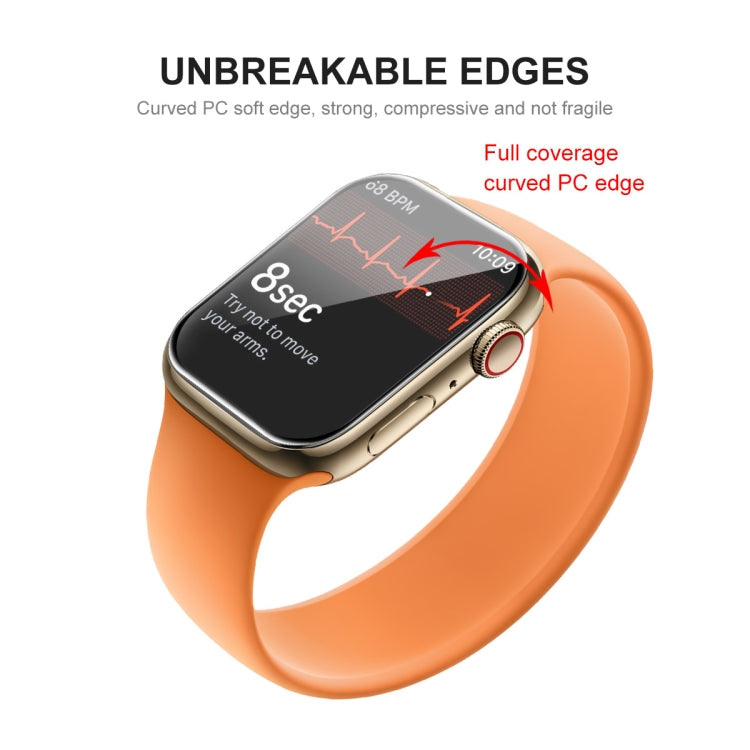 ENKAY Hat-Prince PC Frame + Full Coverage PMMA HD Screen Protector Film For Apple Watch Series 8 / 7 45mm(Transparent)