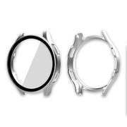 ENKAY Hat-Prince Full Coverage PC Frame + Tempered Glass Protector Composite Case for Samsung Galaxy Watch4 40mm(Silver) - Watch Cases by ENKAY