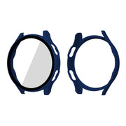 ENKAY Hat-Prince Full Coverage PC Frame + Tempered Glass Protector Composite Case for Samsung Galaxy Watch4 44mm(Dark Blue) - Watch Cases by ENKAY