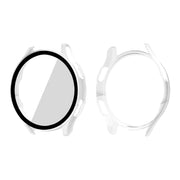 ENKAY Hat-Prince Full Coverage PC Frame + Tempered Glass Protector Composite Case for Samsung Galaxy Watch4 44mm(Transparent) - Watch Cases by ENKAY