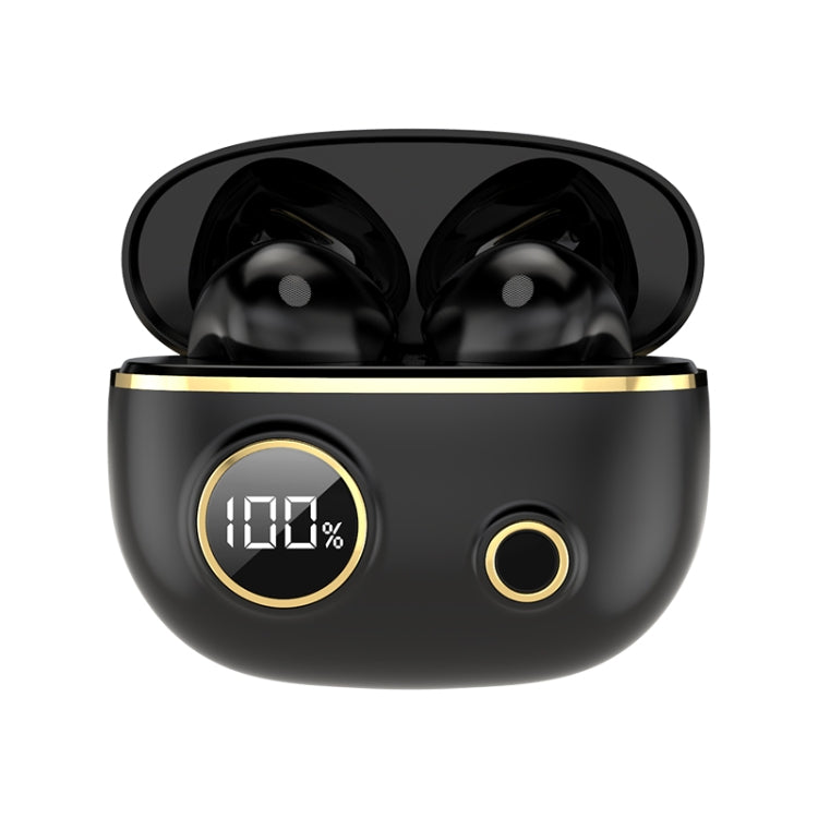 PRO100 TWS Bluetooth 5.2 Noise Canceling Water-resistant Earphones 9D Stereo Sports Headphone with Charging Case(Black)