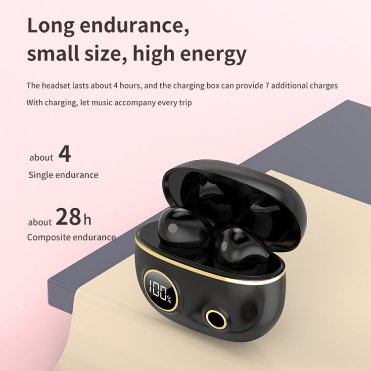 PRO100 TWS Bluetooth 5.2 Noise Canceling Water-resistant Earphones 9D Stereo Sports Headphone with Charging Case(Black)