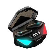 TWS-Y04 Bluetooth 5.0 TWS Binaural True Stereo Touch Control Gaming Earphone with LED Charging Case(Black)