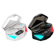 TWS-Y04 Bluetooth 5.0 TWS Binaural True Stereo Touch Control Gaming Earphone with LED Charging Case(Black)