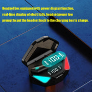 TWS-Y04 Bluetooth 5.0 TWS Binaural True Stereo Touch Control Gaming Earphone with LED Charging Case(Black)