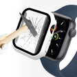 ENKAY Hat-Prince 2 in 1 PC Frame + 9H Tempered Glass Protector Full Coverage Case For Apple Watch Series 8 / 7 41mm(White) - Watch Cases by ENKAY | Online Shopping South Africa | PMC TechLife | Buy Now Pay Later Mobicred