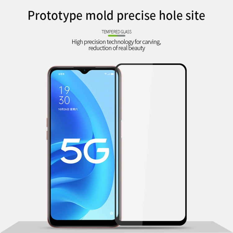 For OPPO A55 PINWUYO 9H 2.5D Full Screen Tempered Glass Film(Black)