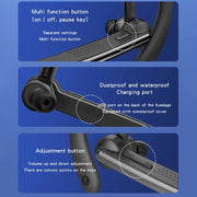 P40 Wireless Bluetooth 5.1 Business Noise Cancelling Earphone with Mic Support Handsfree(Black)