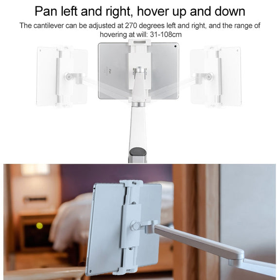 UP-6S Floor-standing Lazy Three-legged Liftable Stand  for 3.5-13 inch Mobile Phones and Tablets