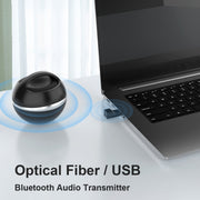 SW03 2 in 1 Bluetooth 5.0 Audio Transmitter USB + SPDIF Low Lantency Optical Wireless Adapter for TV PC