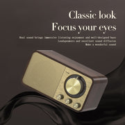OneDer JY-66 Wooden Wireless BT5.0 Retro Classic Speaker FM Radio Support TF / U-Disk / AUX