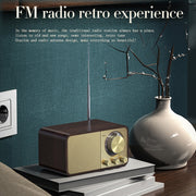 OneDer JY-66 Wooden Wireless BT5.0 Retro Classic Speaker FM Radio Support TF / U-Disk / AUX
