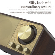 OneDer JY-66 Wooden Wireless BT5.0 Retro Classic Speaker FM Radio Support TF / U-Disk / AUX