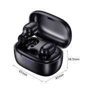 T&G TG911 Bluetooth V5.1 Sport Water-resistant Mini Touch-Control Noise Cancelling Earphones(Black)