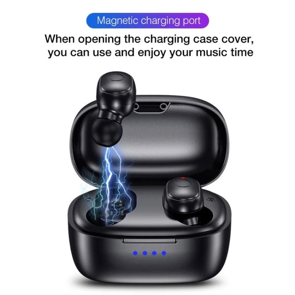 T&G TG911 Bluetooth V5.1 Sport Water-resistant Mini Touch-Control Noise Cancelling Earphones(White)