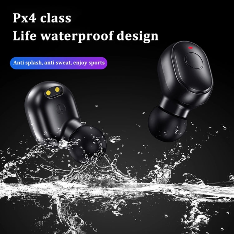 T&G TG911 Bluetooth V5.1 Sport Water-resistant Mini Touch-Control Noise Cancelling Earphones(White)
