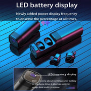 T&G TG909 TWS In-Ear Mini Dual Channel Stereo Bluetooth Earphones with LED Display(Black Silver)