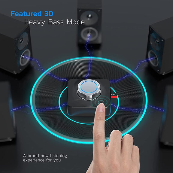 C39 Bluetooth 5.0 Receiver RCA to 3.5mm Wireless Audio Converter Support TF Card