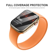 2 PCS ENKAY Hat-Prince 3D Curved Edge Full Coverage Full Tempered Glass HD Screen Protector Film For Apple Watch Series 7 41mm(Black)