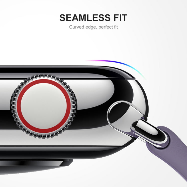 1 PC ENKAY Hat-Prince 3D Curved Edge Full Coverage Full Tempered Glass HD Screen Protector Film For Apple Watch Series 7 45mm(Transparent)