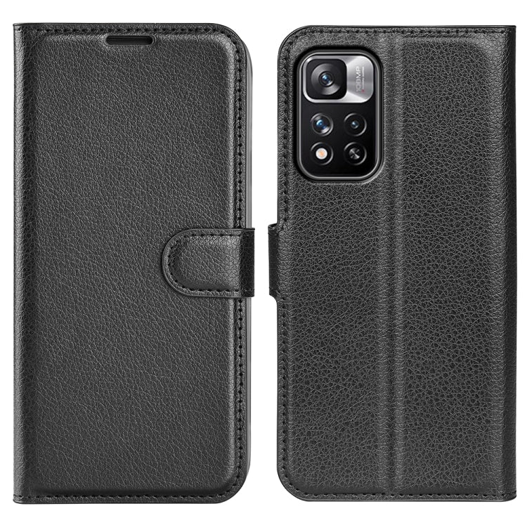 For Xiaomi Redmi Note 11 Pro / Note 11 Pro+ Litchi Texture Horizontal Flip Protective Case with Holder & Card Slots & Wallet(Black)
