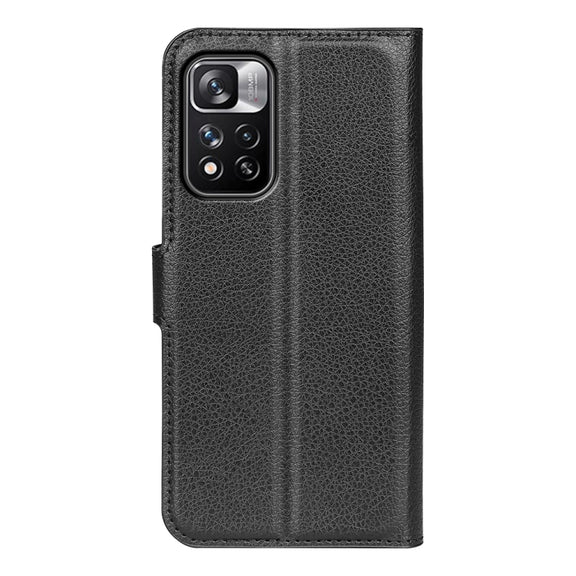 For Xiaomi Redmi Note 11 Pro / Note 11 Pro+ Litchi Texture Horizontal Flip Protective Case with Holder & Card Slots & Wallet(Black)