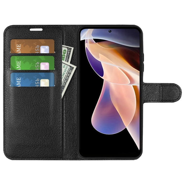 For Xiaomi Redmi Note 11 Pro / Note 11 Pro+ Litchi Texture Horizontal Flip Protective Case with Holder & Card Slots & Wallet(Black)