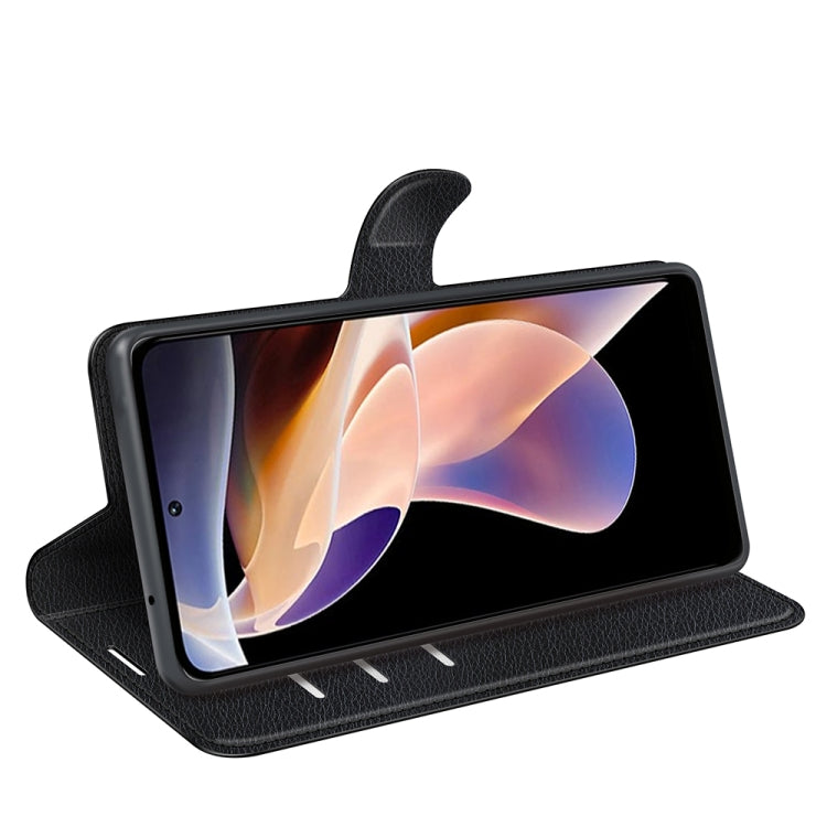 For Xiaomi Redmi Note 11 Pro / Note 11 Pro+ Litchi Texture Horizontal Flip Protective Case with Holder & Card Slots & Wallet(Black)