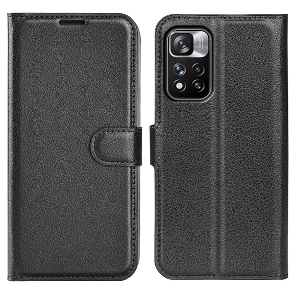 For Xiaomi Redmi Note 11 Pro / Note 11 Pro+ Litchi Texture Horizontal Flip Protective Case with Holder & Card Slots & Wallet(Black)