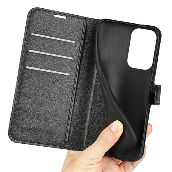 For Xiaomi Redmi Note 11 Pro / Note 11 Pro+ Litchi Texture Horizontal Flip Protective Case with Holder & Card Slots & Wallet(Black)