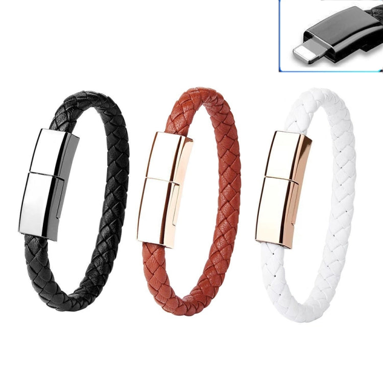 XJ-73 20cm USB to 8 Pin Bracelet Charging Data Cable(Brown)