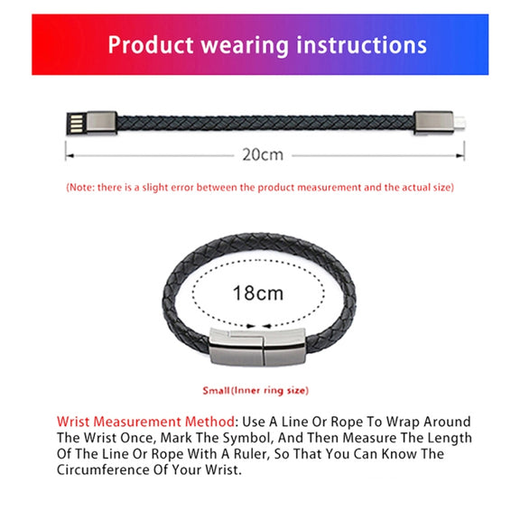 XJ-73 20cm USB to 8 Pin Bracelet Charging Data Cable(Brown)