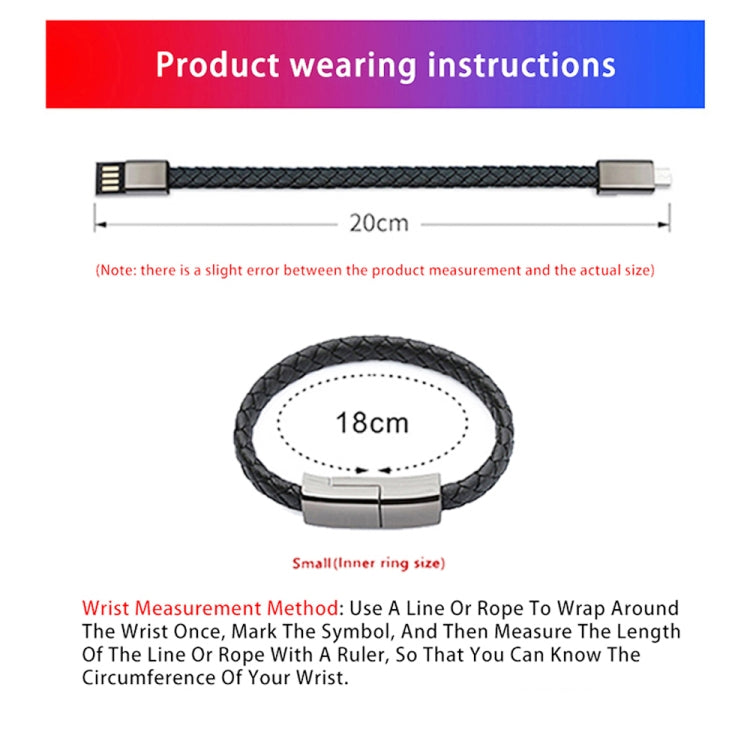 XJ-73 20cm USB to 8 Pin Bracelet Charging Data Cable(White)