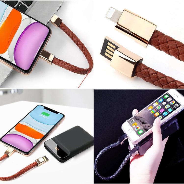 XJ-73 20cm USB to 8 Pin Bracelet Charging Data Cable(White)