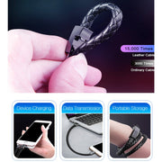 XJ-73 20cm USB to 8 Pin Bracelet Charging Data Cable(Brown)