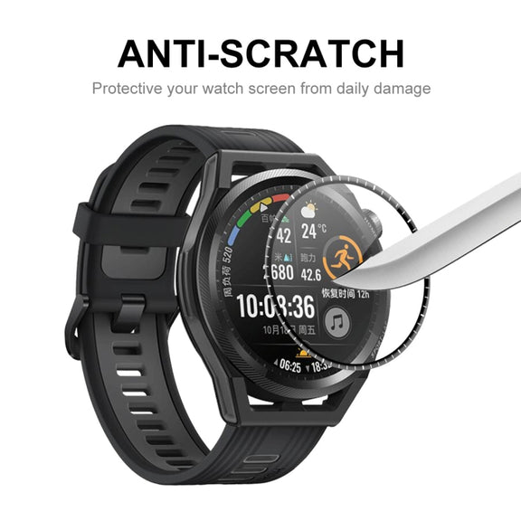 10 PCS For Huawei Watch GT Runner 46mm ENKAY Hat-Prince 3D Full Coverage Soft PC Curved Edge + PMMA HD Screen Protector Film