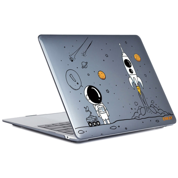 For MacBook Air 13.3 inch A1932 2018 ENKAY Spaceman Pattern Laotop Protective Crystal Case(Spaceman No.1)