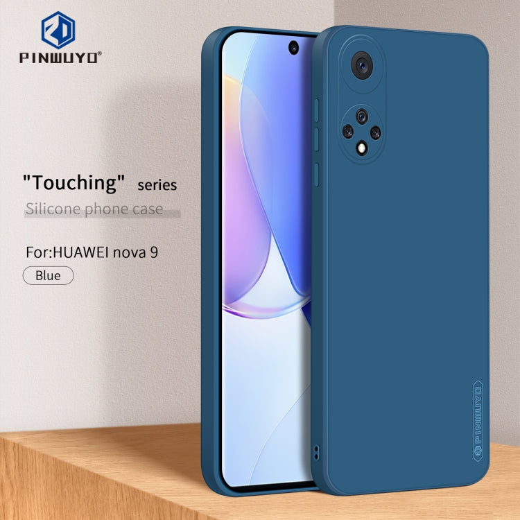 For Huawei nova 9 PINWUYO Liquid Silicone TPU Phone Case(Blue)