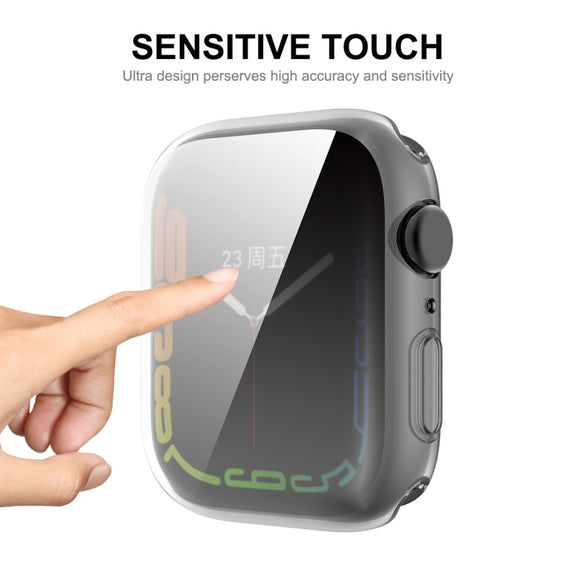 For Apple Watch Series 8 / 7 45mm ENKAY Hat-Prince Transparent TPU Case - Watch Cases by ENKAY
