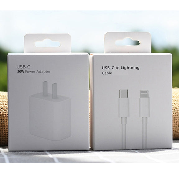 1m AU-20W PD USB-C / Type-C Travel Charger with USB-C to 8 Pin Data Cable, AU Plug