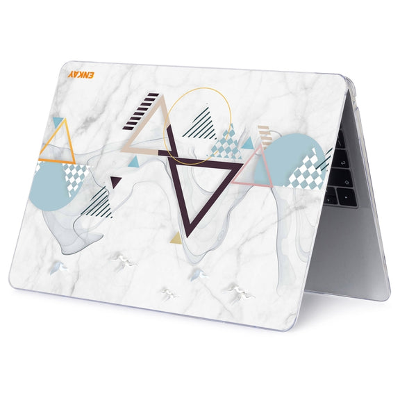 ENKAY Hat-Prince Geometry Pattern Laotop Protective Crystal Case for MacBook Pro 16.2 inch A2485 2021/A2880 2023 (Geometry No.4)