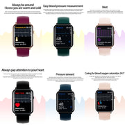 Q19 Pro IP67 Water-resistant 1.69 inch Smartwatch(Gold+Pink)