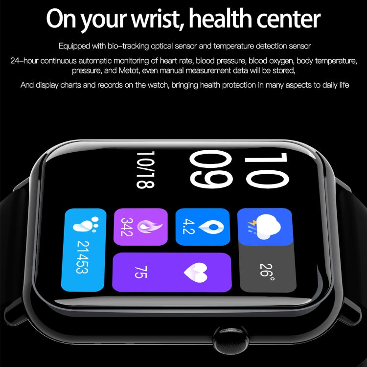 Q19 Pro IP67 Water-resistant 1.69 inch Smartwatch(Gold+Pink)