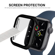 For Apple Watch Series 8 / 7 45mm ENKAY Hat-Prince 2 in 1 PC Frame + 9H Tempered Glass Case(Black)
