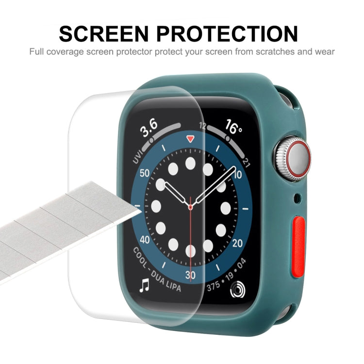 ENKAY  TPU Case  + Full Coverage PET Screen Protector For Apple Watch Series 8 / 7 41mm(White)