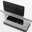 For Samsung Galaxy A53 5G Plated Mirror Flip Leather Case with Holder(Black) - Galaxy Phone Cases by PMC TechLife | Online Shopping South Africa | PMC TechLife