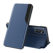 For Samsung Galaxy A73 5G Attraction Flip Holder Leather Phone Case(Blue)