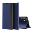 For Samsung Galaxy A33 5G Side Electroplated Magnetic Flip Leather Case with Holder(Dark Blue) - free shipping - PMC TechLife - Order now!